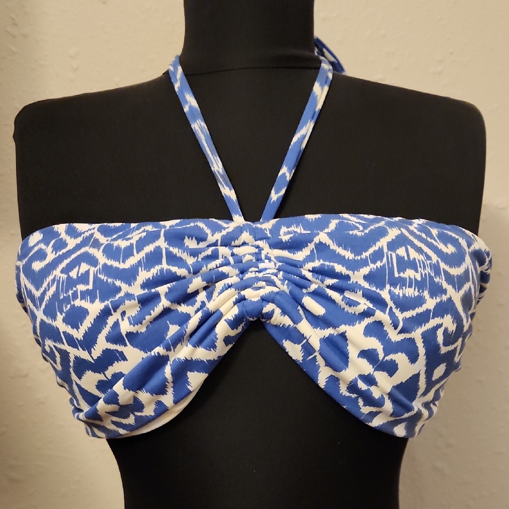 Touche Balnéaire Blue and White Bikini Top